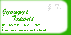 gyongyi tapodi business card