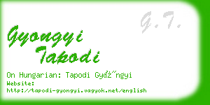 gyongyi tapodi business card